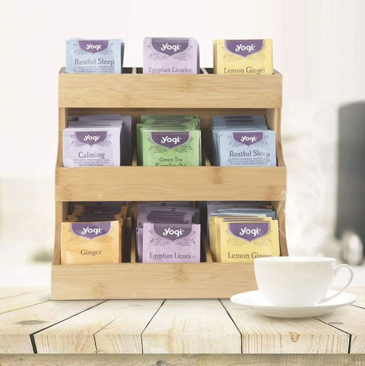 ChirolServ 3-Tier Bamboo Tea Organiser