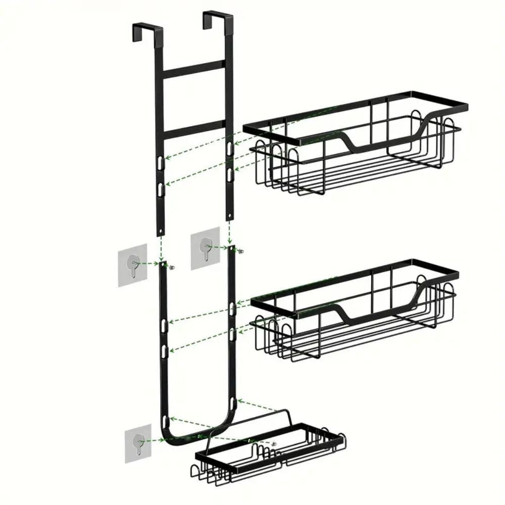 ChirolServ BelleForge 3-Tier Wall-Mounted Bathroom Organiser