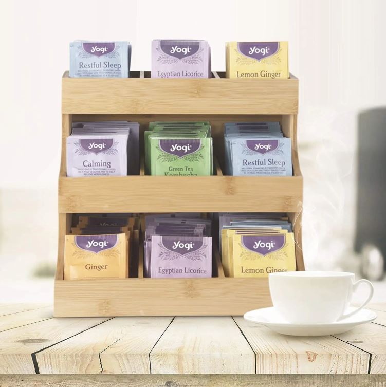 ChirolServ 3-Tier Bamboo Tea Organiser