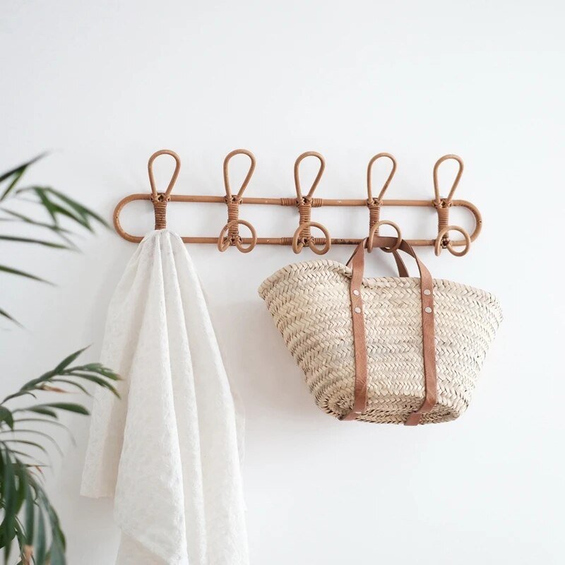 ChirolServ Rattan Coat Rack for Children’s Room