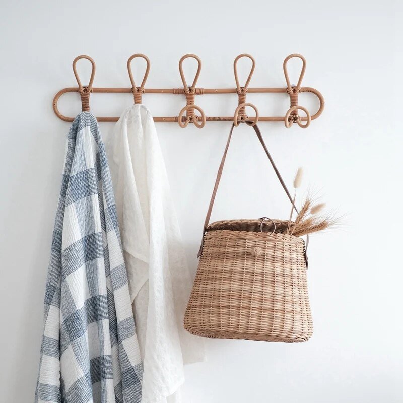 ChirolServ Rattan Coat Rack for Children’s Room